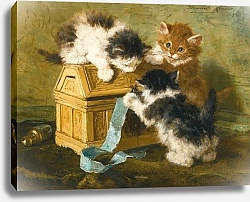 Постер Роннер-Нип Генриетта Three Kittens With A Casket And Blue Ribbon
