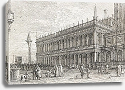 Постер Каналетто (Giovanni Antonio Canal) La Libreria V.