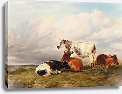 Постер Купер Томас Сидни На лугах в полдень