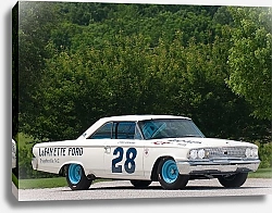 Постер Ford Galaxie 500XL 427 Lightweight NASCAR Race Car '1963
