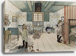 Постер Ларсон Карл Комната мамы и маленьких девочек