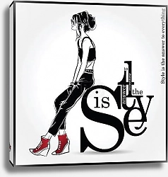 Девушка с цитатой на тему моды 2