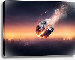 Постер Метеорит над городом