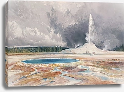 Постер Моран Томас Замок Гейзер, Верхний Гейзерный бассейн, Йеллоустонский национальный парк