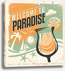 Постер Ретро плакат с коктейлем