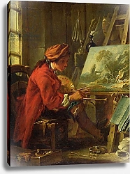 Постер Буше Франсуа (Francois Boucher) The Painter in his Studio