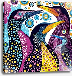 Постер Dotted animals. Animals of Antarctic №2