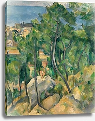 Постер Сезанн Поль (Paul Cezanne) Вид на море в L'Estaque