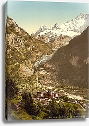 Постер Швейцария. Гриндельвальд, отель Барен в горах