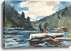 Постер Хомер Уинслоу Река Гудзон, лесозаготовки