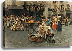 Постер Каприле Виченцо A Market Scene in Naples
