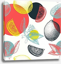 Постер Цитрусовый фон в светлых тонах