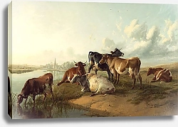 Постер Купер Томас Сидни Луга у церкви