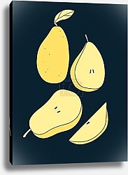 Постер Груши на темном фоне
