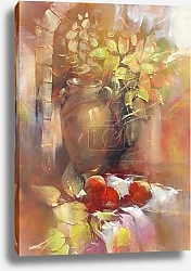 Постер Натюрморт с кувшином и яблоками #4