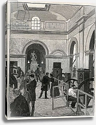 Постер Coinage workshop at the Monnaie de Paris. Engraving from 1885 in “” Les arts et metiers illustres”” by Adolphe BITARD.