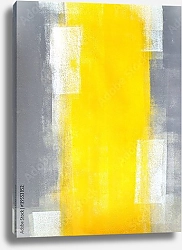 Постер Серо-жёлтая абстракция