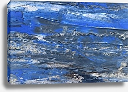 Постер Грубые синие мазки краски