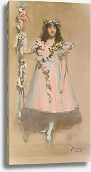 Постер Лавери Джон Девушка в гирляндах, 1896