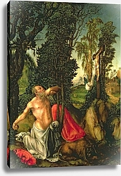Постер Кранах Лукас Старший The Penitence of St. Jerome, 1502