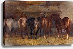 Постер Чаггени Чарльз Лошади в конюшне