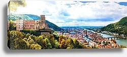 Постер Германия. Панорамный вид на Хайдельберг