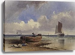 Постер Бентли Чарльз Fishing boat on the shore at Hastings