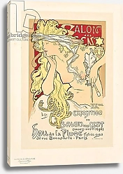 Постер Муха Альфонс Reproduction of a poster advertising the Salon des Cent Exposition at the Hall de la Plume, 1896