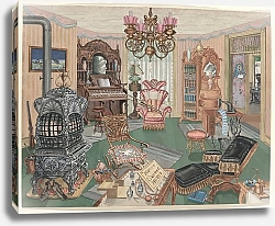 Постер Хамли Перкинс Сельская гостиная, 1900 год