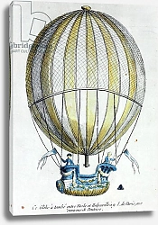Постер Школа: Французская The Balloon of Jacques Charles and Nicholas Robert used in their flight 1783