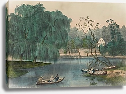 Постер Куррье&Ивес The rural lake