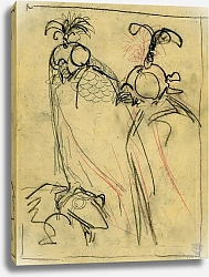 Постер Хойтема Тео Два сокола в колпачках для глаз