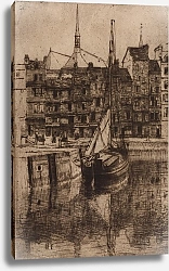 Постер Панкевич Юзеф Boat in the harbour of Honfleur