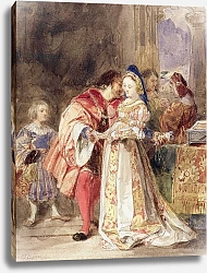 Постер Бонингтон Ричард Portia and Bassanio, c.1826