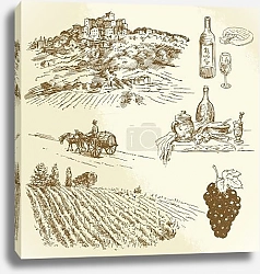 Постер Виноградники Тосканы