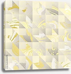 Постер Золотистый мрамор в квадратной форме