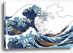 Постер Большая волна от Канагавы - Хокусай