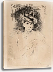 Постер Хеллеу Поль Portrait de femme assise de face