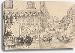 Постер Д'Ойи Шарль Мост вздохов и часть дворца дожей