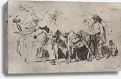 Постер Блум Роберт Фредерик Men and Donkeys, Rome