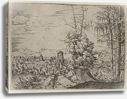 Постер Альтдорфер Альтбрехт Landscape with Two Pines