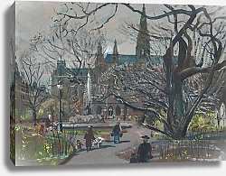 Постер Ласке Оскар Blick vom Rathausplatz gegen das Rathaus im Frühling