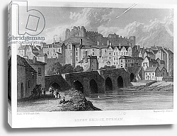 Постер Школа: Английская 19в. Elvet Bridge, Durham, engraved by  Frances after W. Westall, 1829