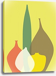 Постер Абстрактные вазы в теплой цветовой палитре 2