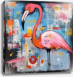 Постер Bizarre animals. Flamingo