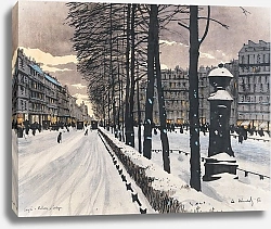 Постер Добровольски Одо A Paris Boulevard in the Snow
