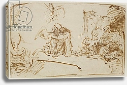 Постер Рембрандт (Rembrandt) Christ on the Mount of Olives