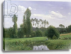 Постер Моне Клод (Claude Monet) View at Rouelles, 1858