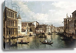 Постер Беллотто Бернардо The Grand Canal, Venice, looking East from the Palazzo Flangini to the Palazzo Venramin Calergi, c.1742