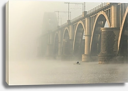 Постер Рыбак под туманным мостом